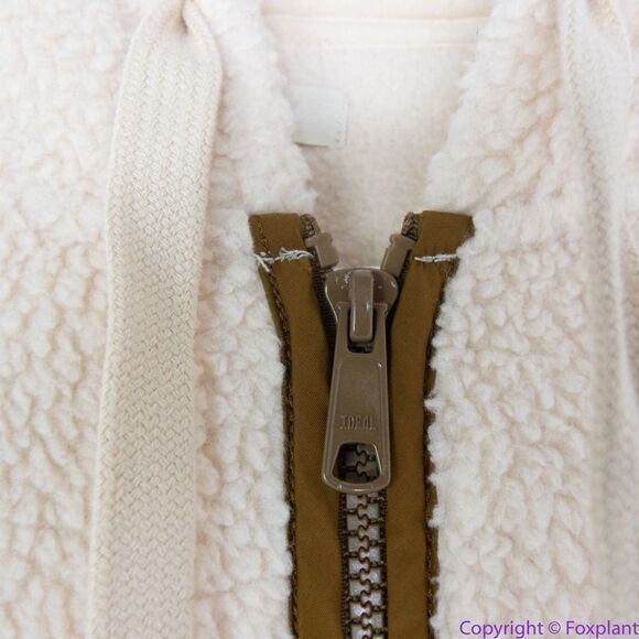 NEW Madewell (Re)sourced Fleece Hooded Zip Jacket, M, NB514 - Picture 10 of 16